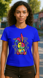 Women's Groovy Rabbit Streetwear Classic Fit T-shirt