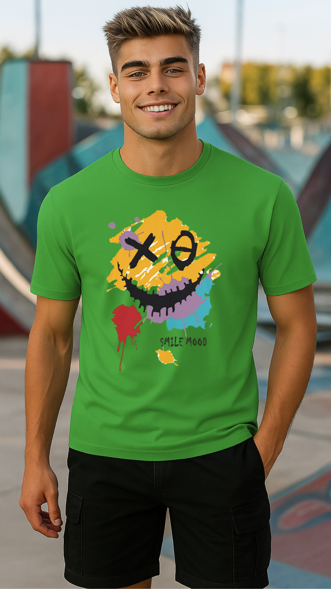 Men's Smile Mood Streetwear Classic Fit T-shirt