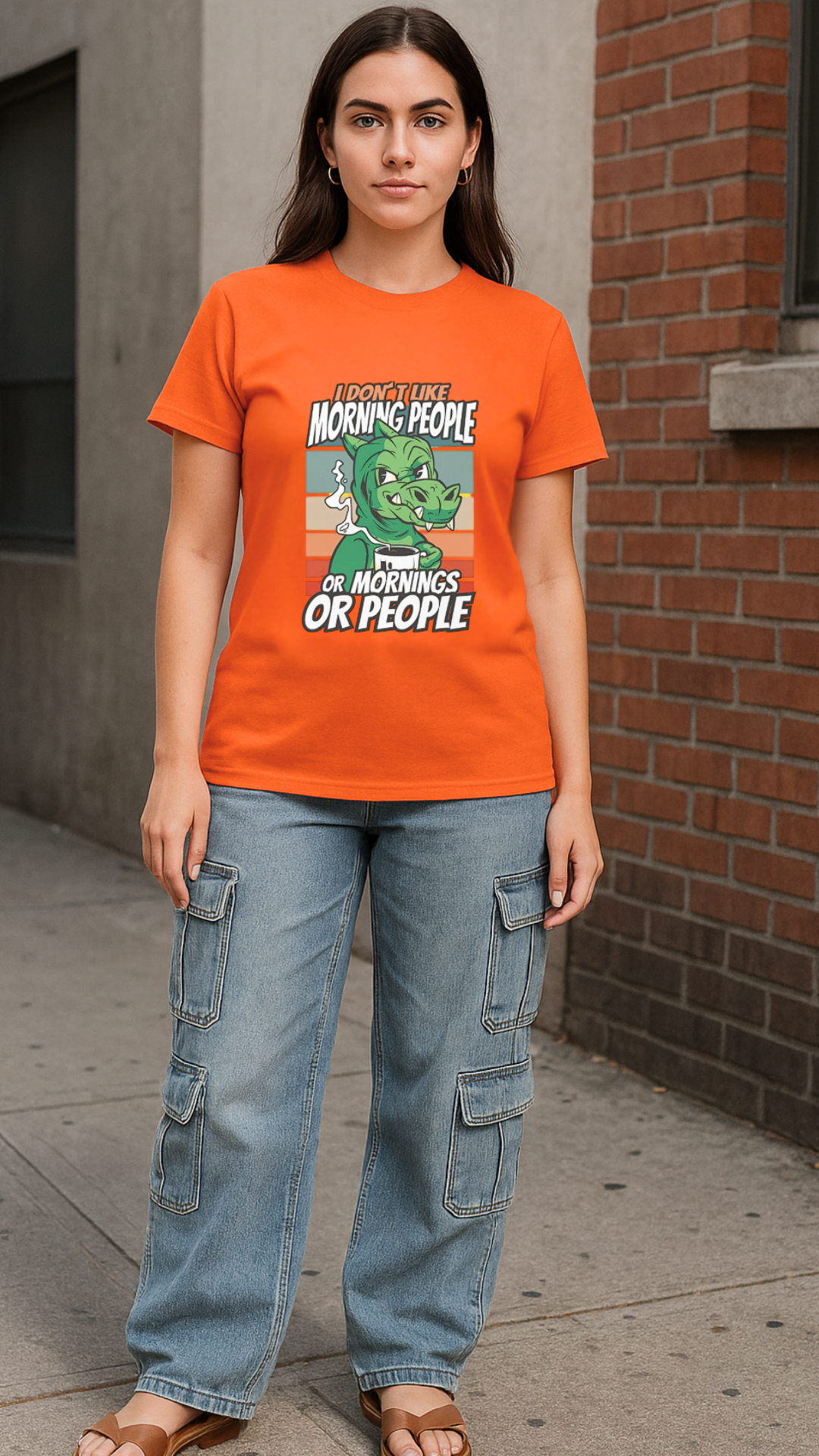 Women's Morning People Abstract Classic Fit T-shirt