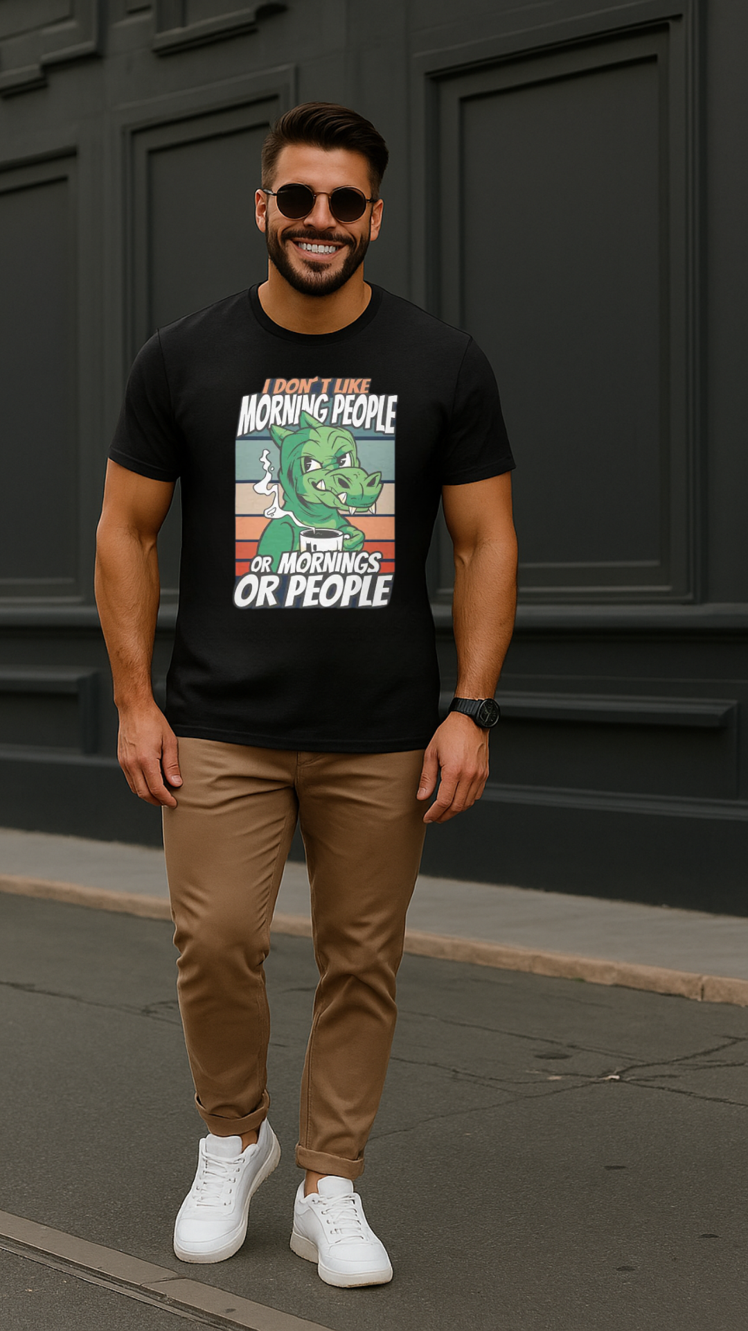 Men's Morning People Streetwear Classic Fit T-shirt