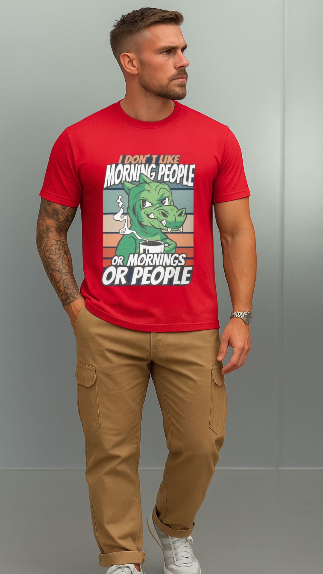 Men's Morning People Streetwear Classic Fit T-shirt