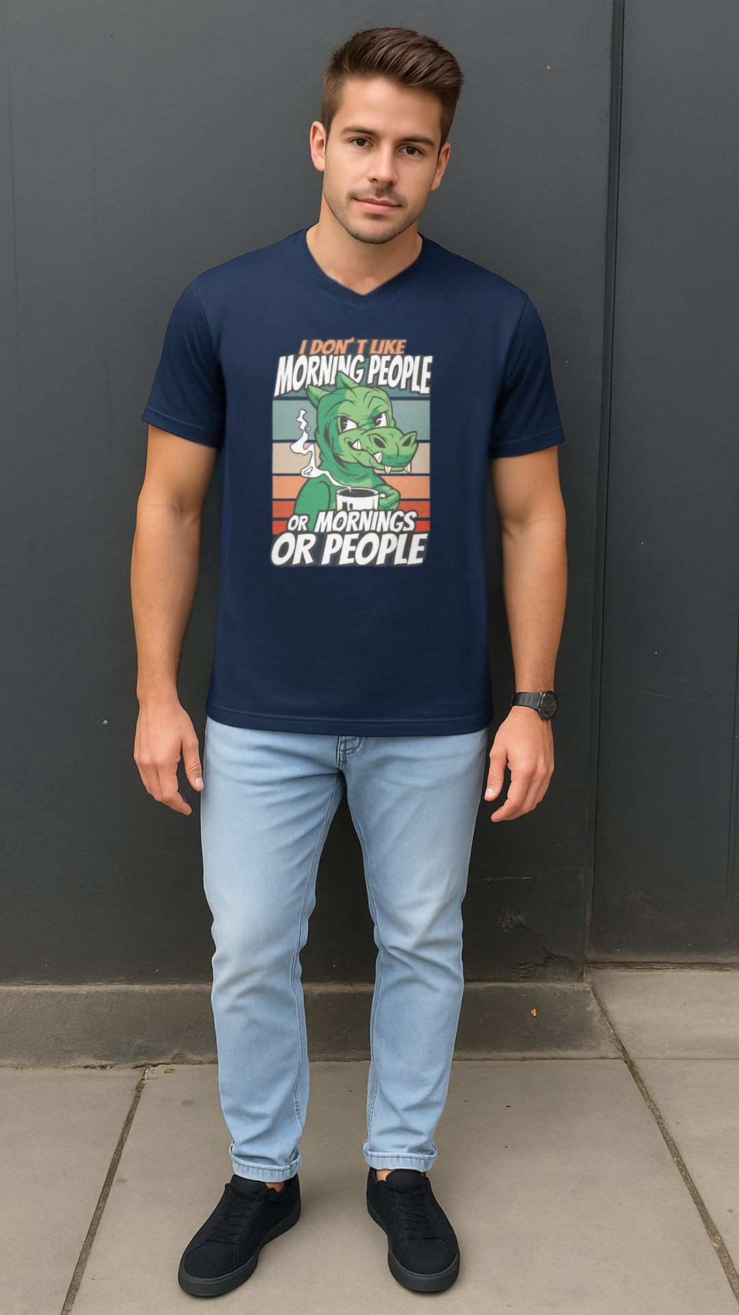 Men's Morning People Streetwear Classic Fit T-shirt