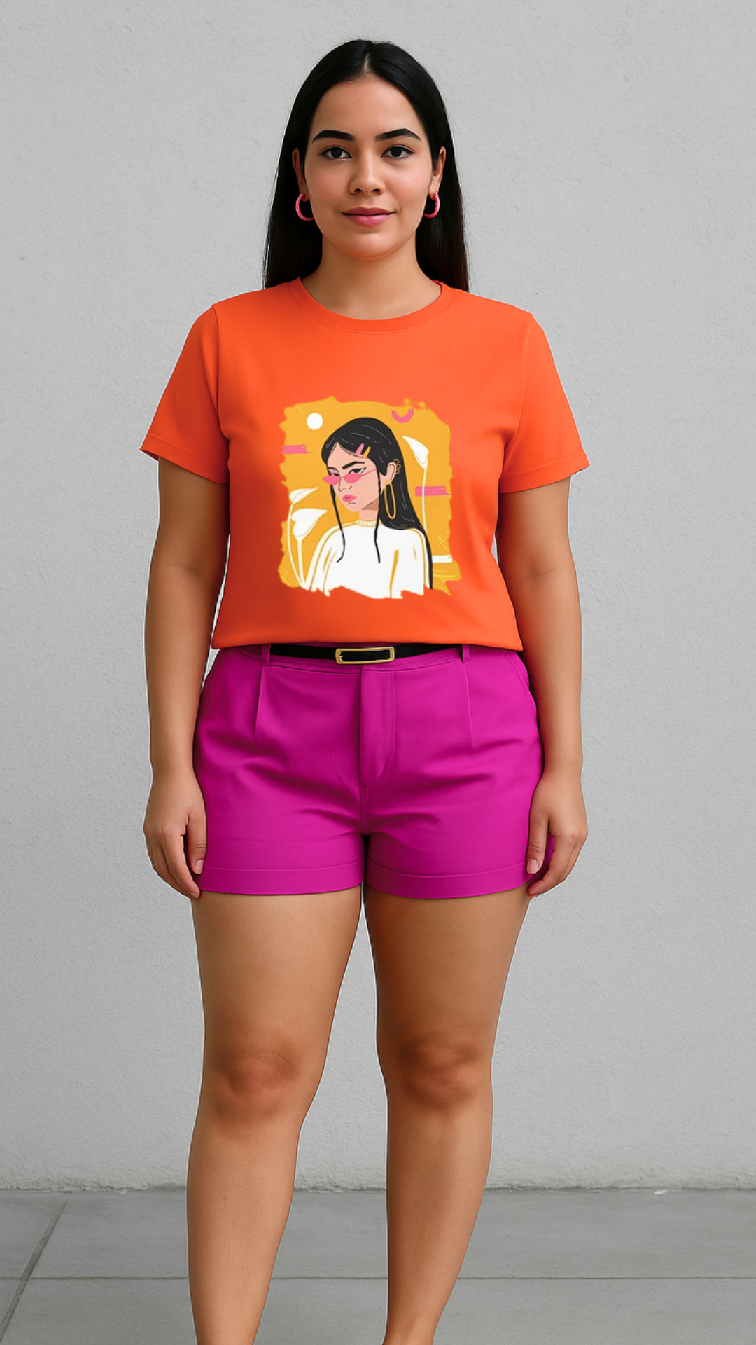 Women's Asian Lady Abstract Classic Fit T-shirt