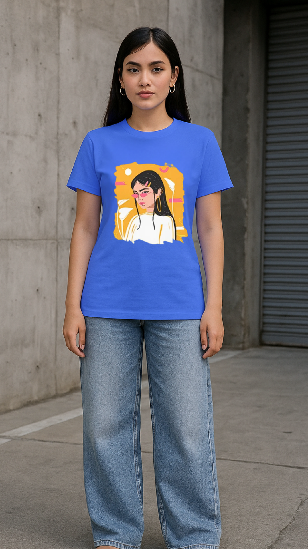 Women's Asian Lady Abstract Classic Fit T-shirt