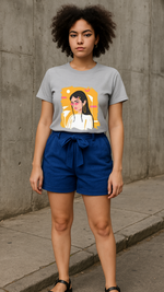 Women's Asian Lady Abstract Classic Fit T-shirt