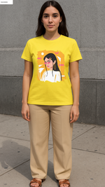 Women's Asian Lady Abstract Classic Fit T-shirt