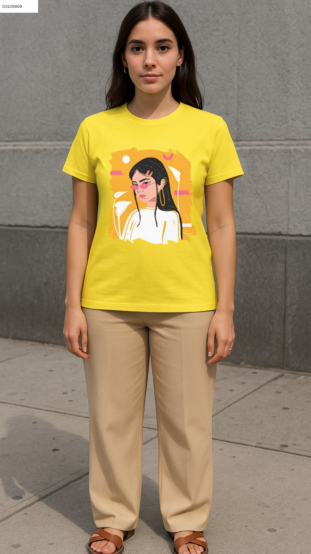 Women's Asian Lady Abstract Classic Fit T-shirt