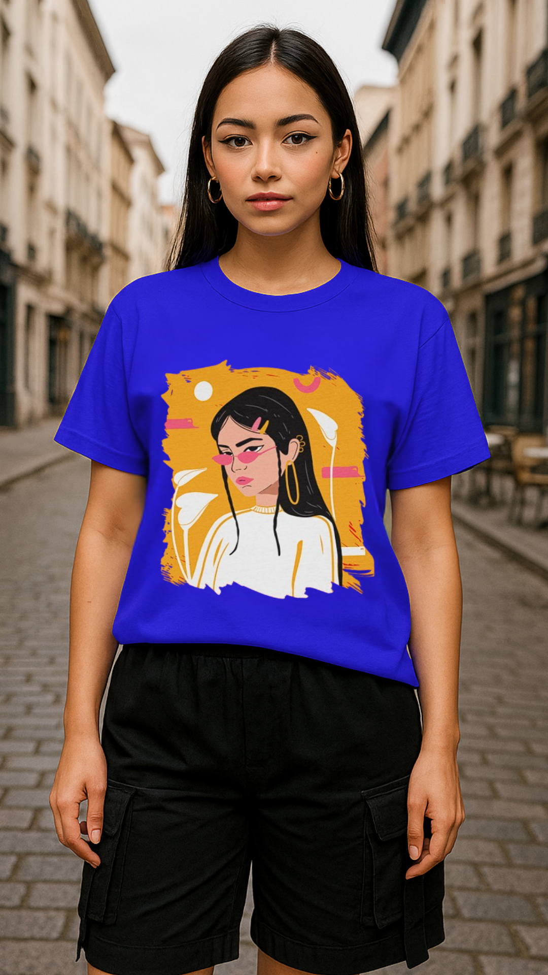 Women's Asian Lady Abstract Classic Fit T-shirt