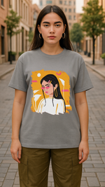 Women's Asian Lady Abstract Classic Fit T-shirt