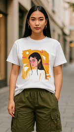 Women's Asian Lady Abstract Classic Fit T-shirt