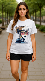 Women's Pop Lady Abstract Classic Fit T-shirt