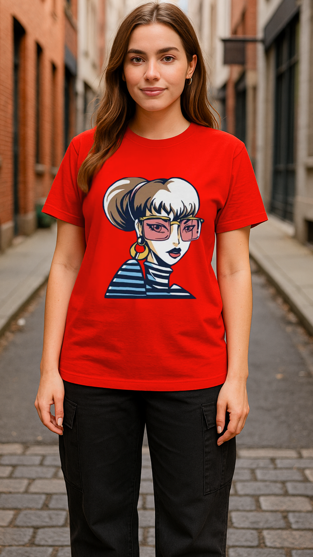 Women's Pop Lady Abstract Classic Fit T-shirt