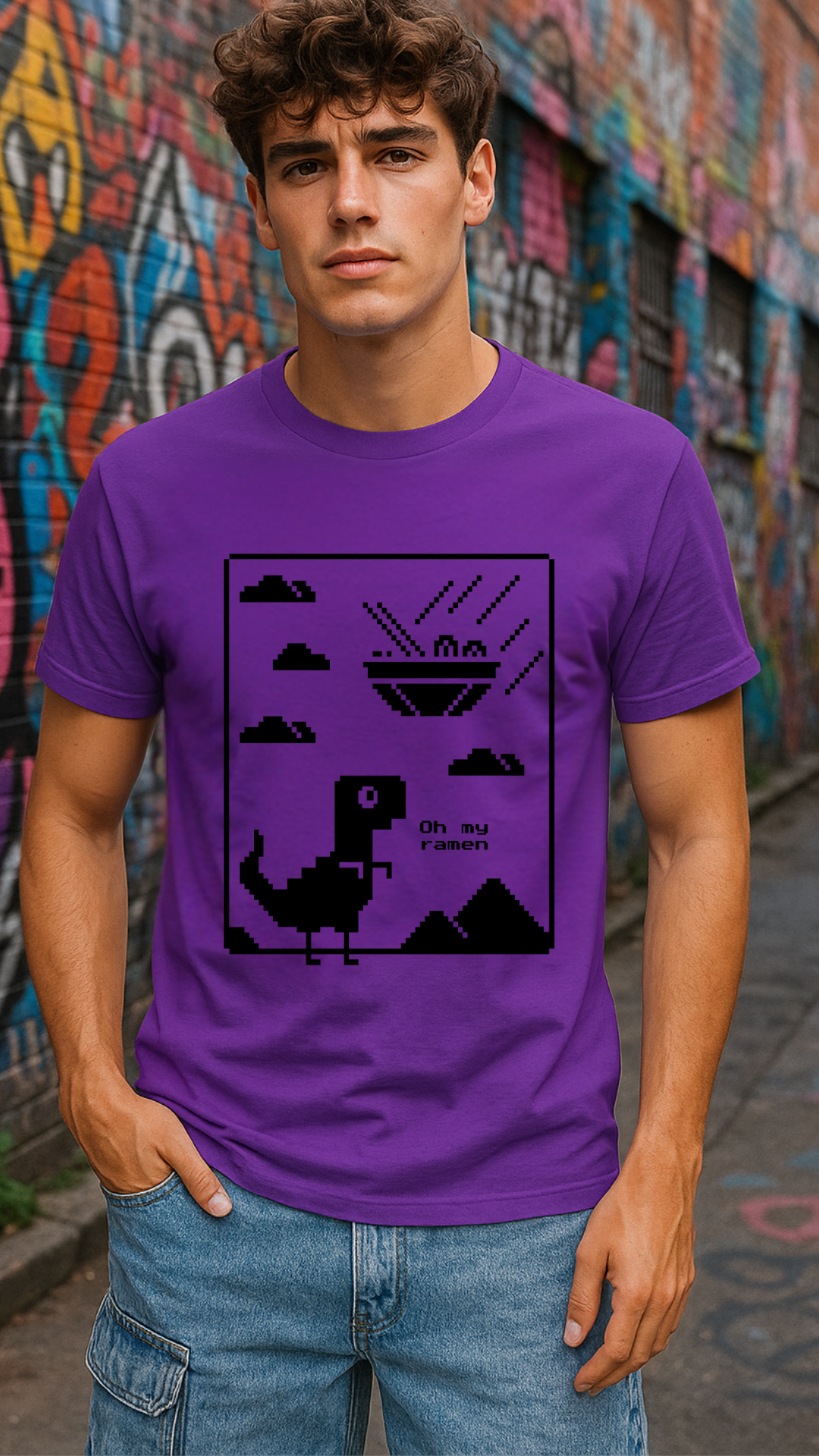 Men's Dino Streetwear Classic Fit T-shirt
