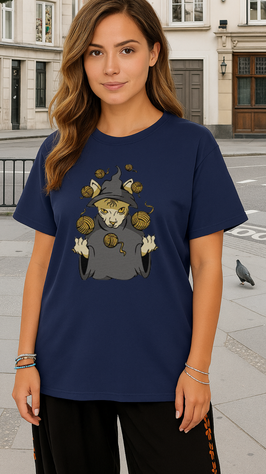 Women's Cat Wizard Acid & Punk Classic Fit T-shirt