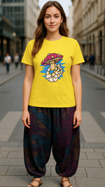 Women's Single Mushroom Acid & Punk Classic Fit T-shirt