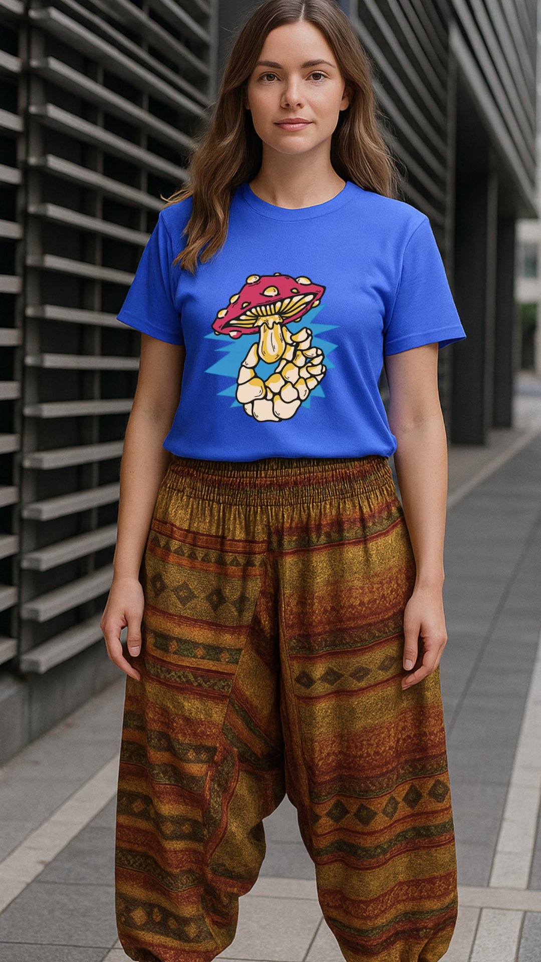 Women's Single Mushroom Acid & Punk Classic Fit T-shirt