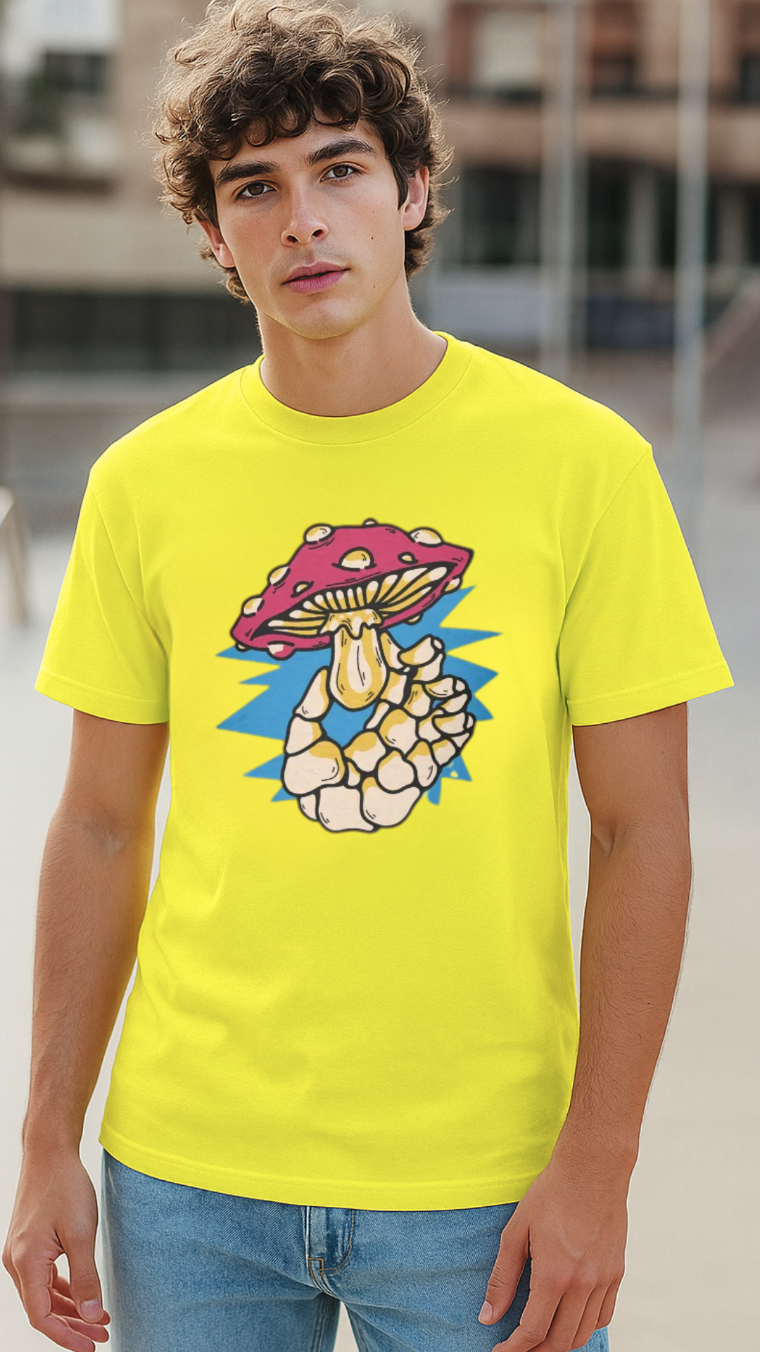 Men's Mushroom Streetwear Classic Fit T-shirt
