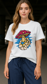 Women's Single Mushroom Acid & Punk Classic Fit T-shirt