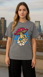 Women's Single Mushroom Acid & Punk Classic Fit T-shirt