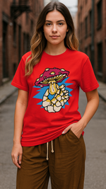 Women's Single Mushroom Acid & Punk Classic Fit T-shirt