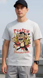 Men's Pew Pew Banana Streetwear Classic Fit T-shirt