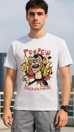 Men's Pew Pew Banana Streetwear Classic Fit T-shirt