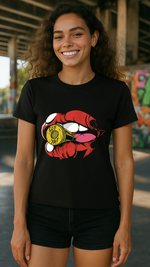 Women's Bullet Lips Streetwear Classic Fit T-shirt