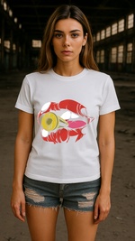 Women's Bullet Lips Streetwear Classic Fit T-shirt