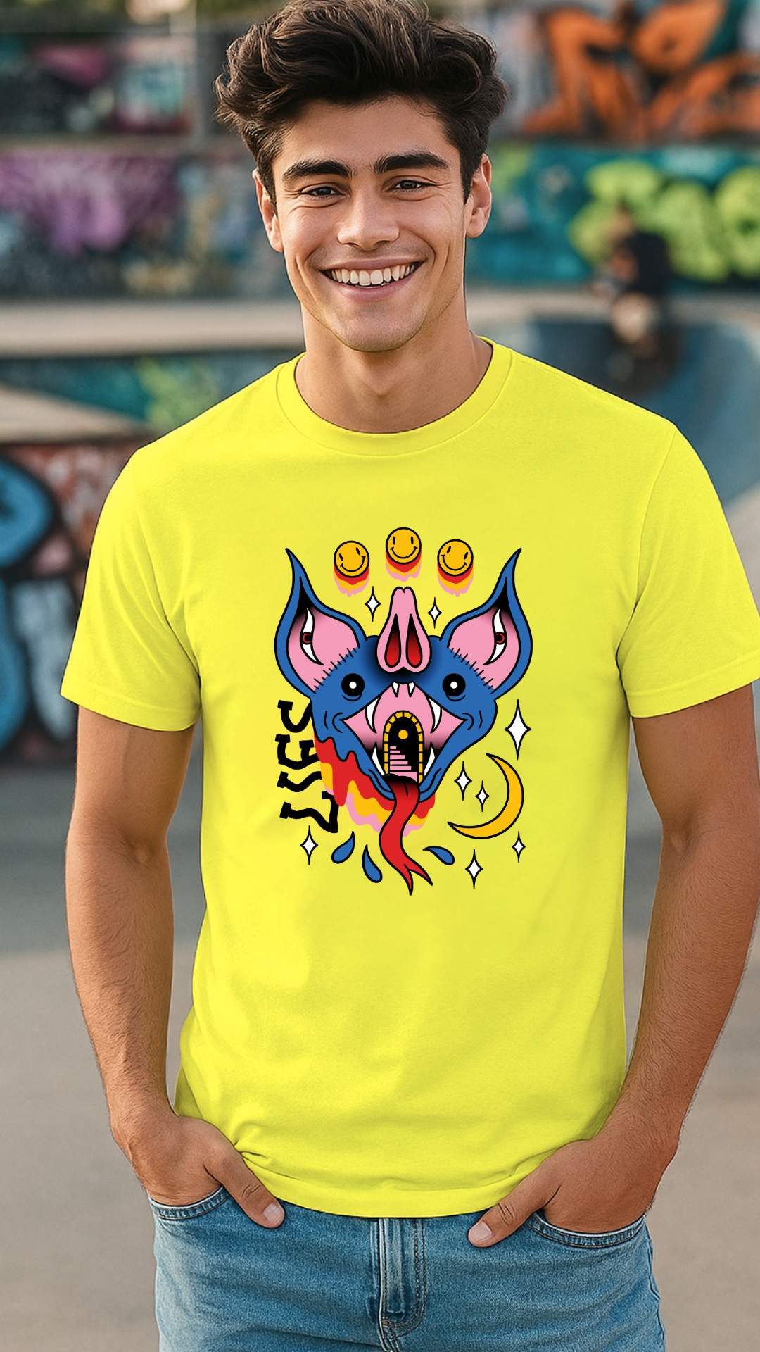 Men's Bat Gate Streetwear Classic Fit T-shirt