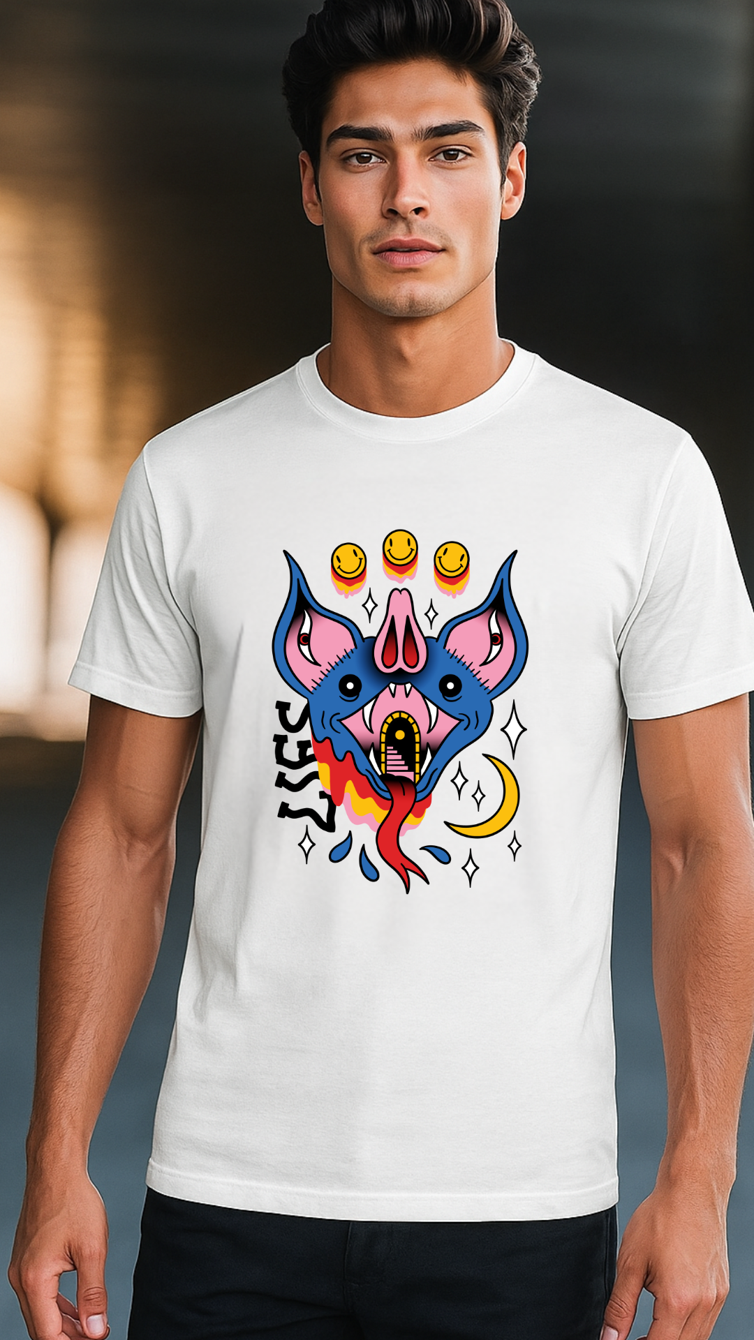 Men's Bat Gate Streetwear Classic Fit T-shirt