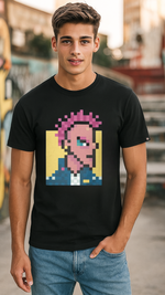 Men's Pixel Rockstar Streetwear Classic Fit T-shirt