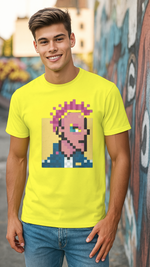 Men's Pixel Rockstar Streetwear Classic Fit T-shirt