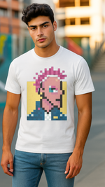 Men's Pixel Rockstar Streetwear Classic Fit T-shirt