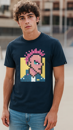 Men's Pixel Rockstar Streetwear Classic Fit T-shirt