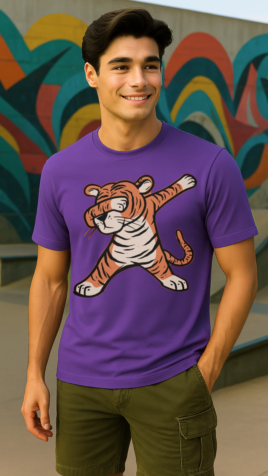 Men's Sawage Tiger Streetwear Classic Fit T-shirt