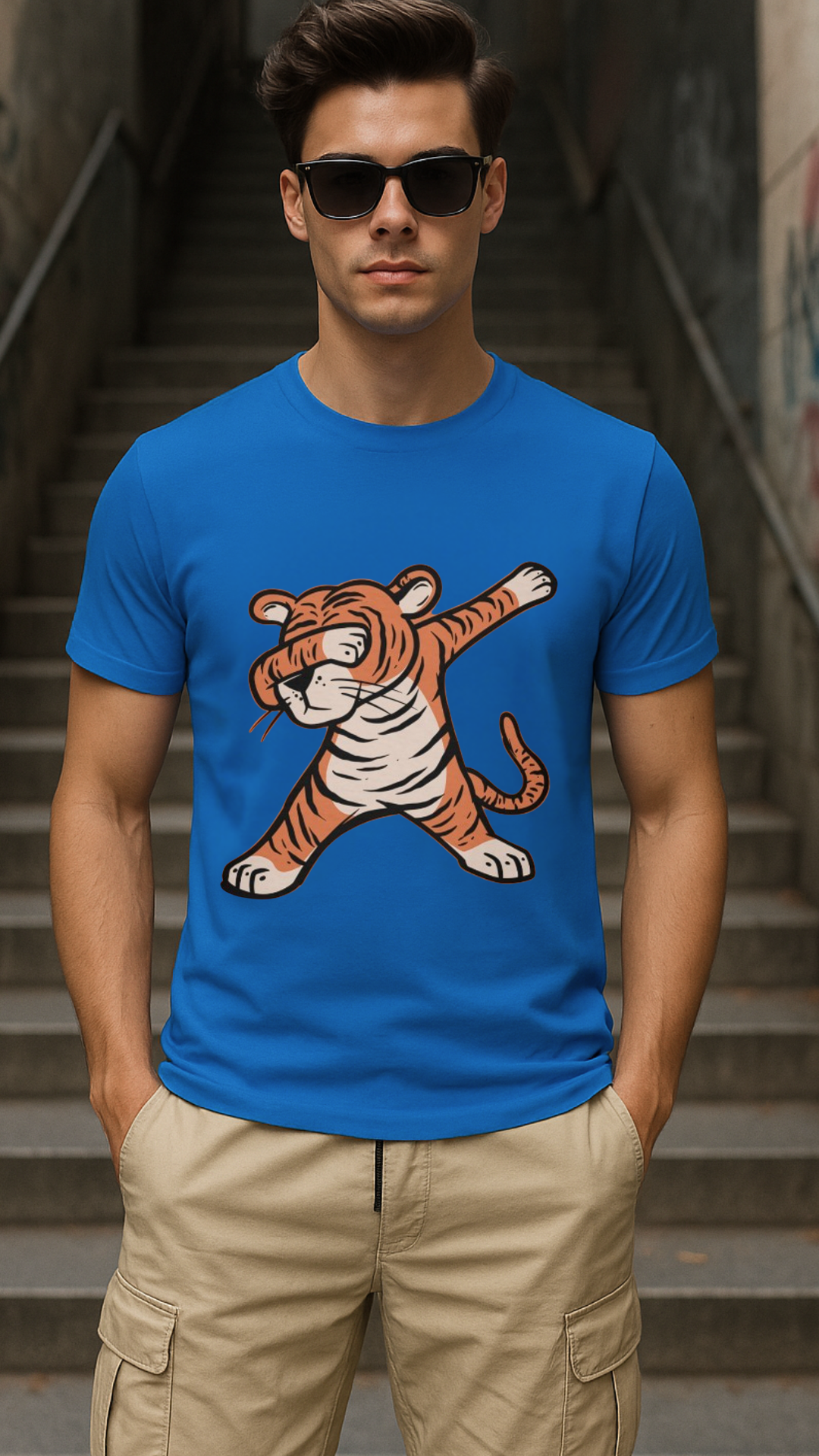 Men's Sawage Tiger Streetwear Classic Fit T-shirt
