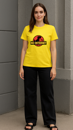 Women's No Internet Abstract Classic Fit T-shirt