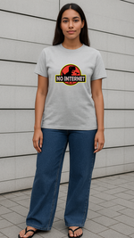 Women's No Internet Abstract Classic Fit T-shirt