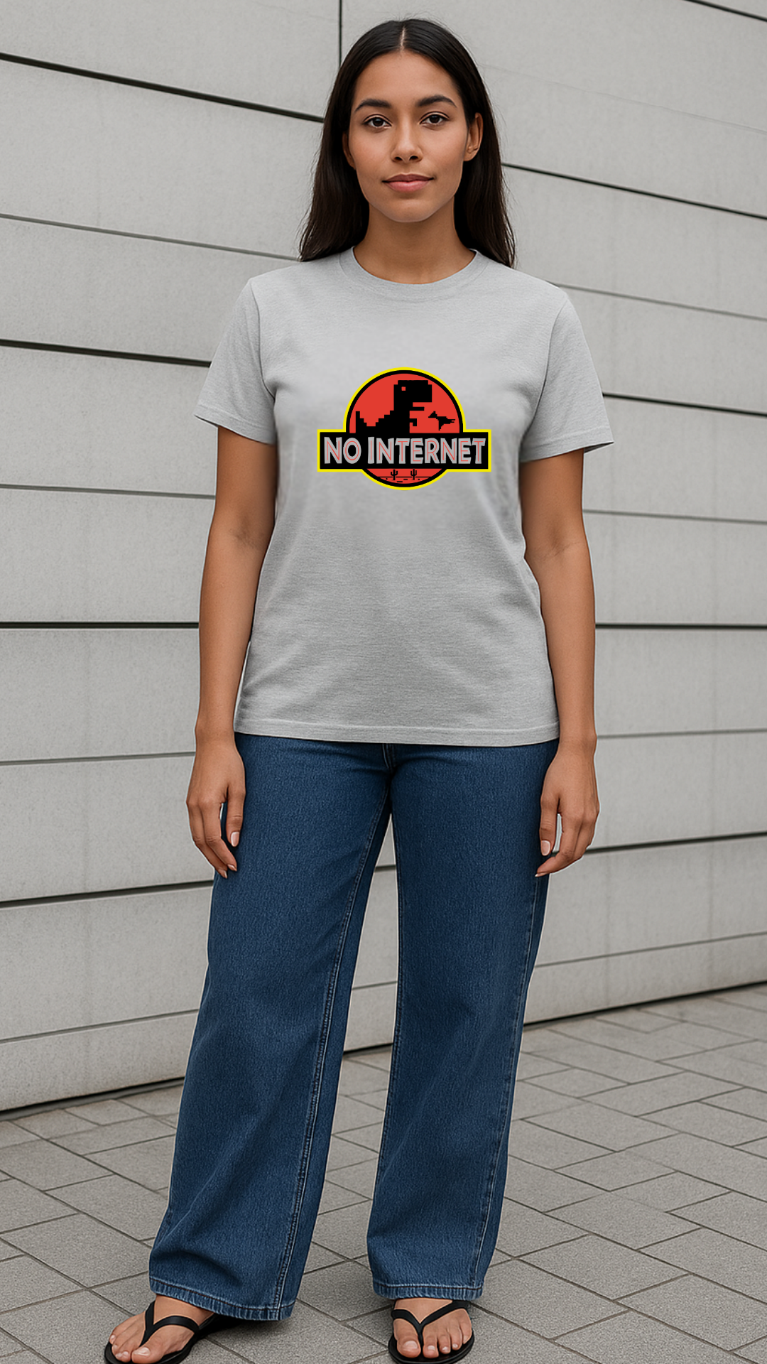 Women's No Internet Abstract Classic Fit T-shirt