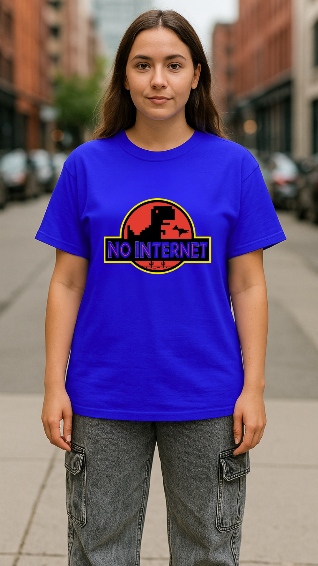 Women's No Internet Abstract Classic Fit T-shirt