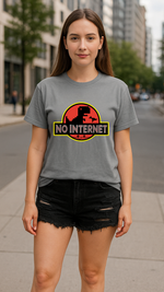 Women's No Internet Abstract Classic Fit T-shirt