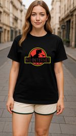 Women's No Internet Abstract Classic Fit T-shirt