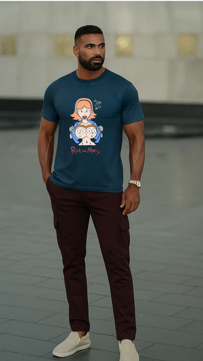 Men's Rick and Morty Streetwear Classic Fit T-shirt