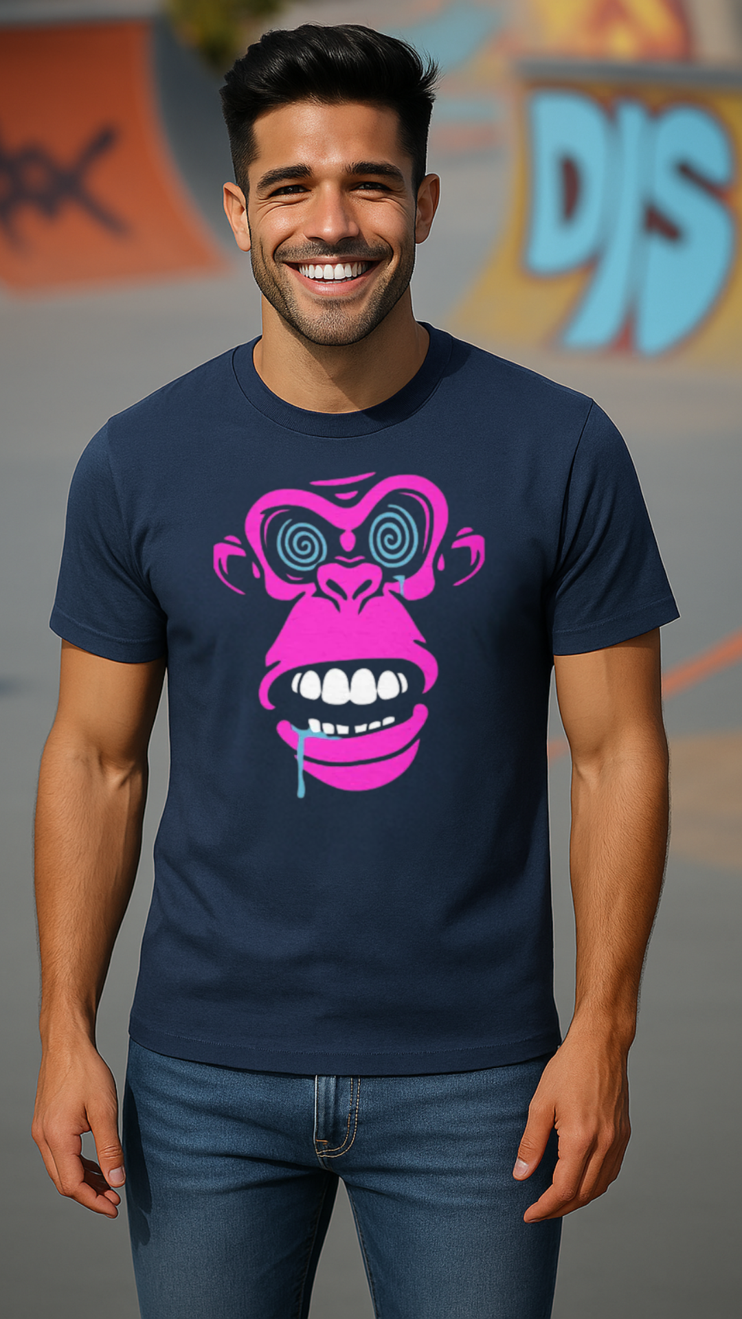 Men's Hypno Monkey Streetwear Classic Fit T-shirt