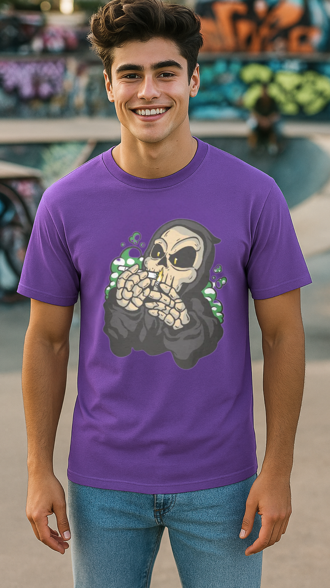 Men's Smoking Death Streetwear Classic Fit T-shirt