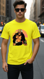 Men's Monkey With Wine Streetwear Classic Fit T-shirt