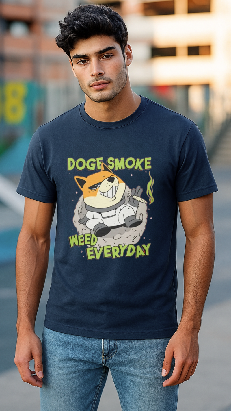 Men's Doge Smoke Streetwear Classic Fit T-shirt