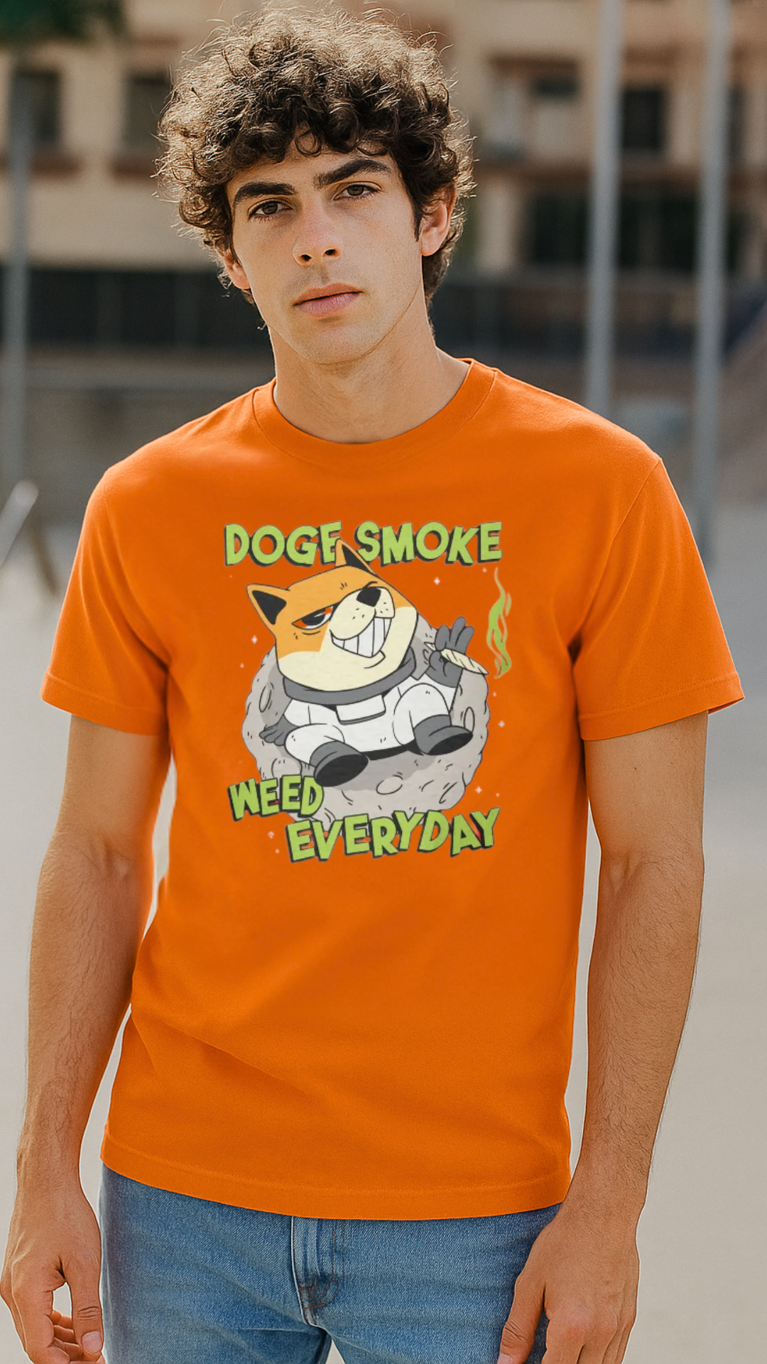 Men's Doge Smoke Streetwear Classic Fit T-shirt