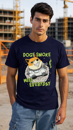 Men's Doge Smoke Streetwear Classic Fit T-shirt