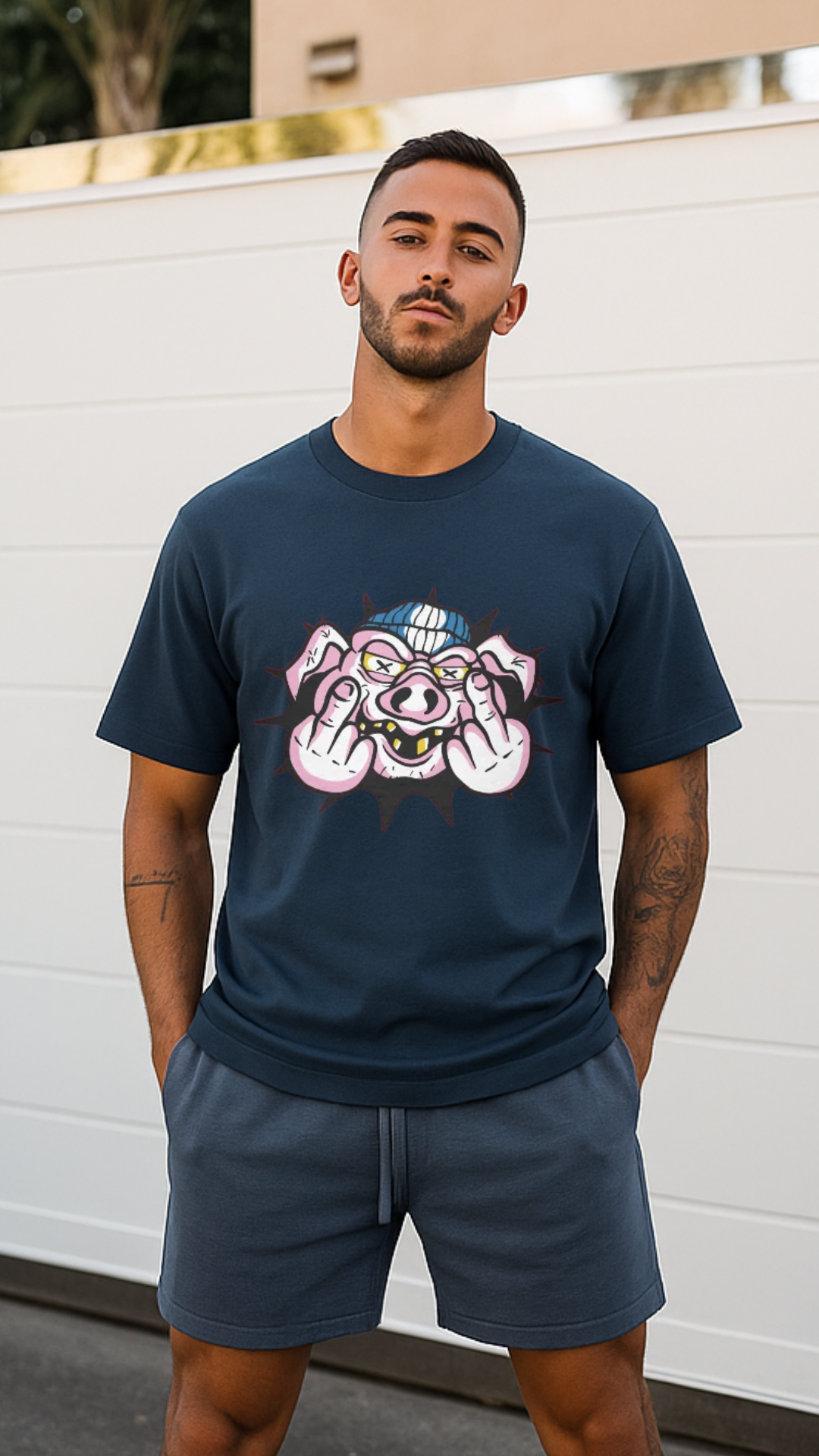 Men's Pig Dude Streetwear Classic Fit T-shirt